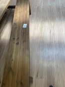 2 x 210cm Wooden Benches