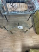 2 x Heart-Shaped Glass Low Tables