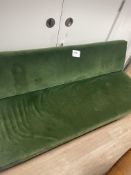 Green Velvet Upholstered 3-Seater Sofa with No Arms