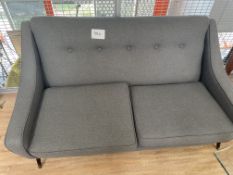 Grey Cloth Upholstered 2-Seater Sofa