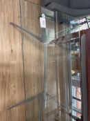 Metal Framed Glass Top Table 140cm x 89cm