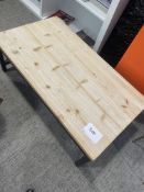 1m x 0.57m Wooden Top Coffee Table