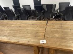 2 x 250cm x 97cm Wooden Tables