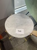 Marble Top Circular Table with Steel Frame