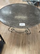 111cm Metallic Circular Table