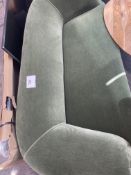 Green Velvet Upholstered 2-Seater Sofa