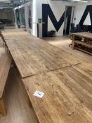 3 x 240cm x 117cm Wooden Tables