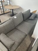Grey Cloth Upholstered 4 Seater Sofa