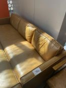 Tan Leather 4-Seater Sofa