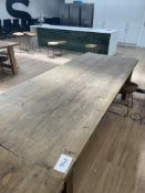 3 x (250cm x 97cm) Wooden Tables