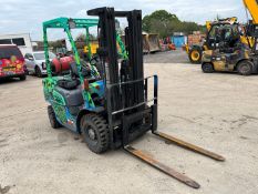 1, Mitsubishi FG25N 2.5 Tonne LPG Forklift Truck. Serial No. EF17DL53313. Triple Mast (2011). 12,349