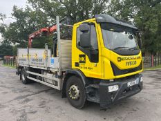 1, Iveco Eurocargo 180E 4X2 Dropside Lorry. Registration No. LY19 GNJ. 30,412 miles. Manual Transmis