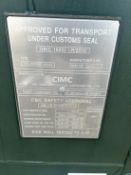 CIMC ICC-03FE20C-020 20FT Shipping Containing to Include Contents of Various Engine Oils and Coolant