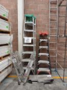 LOT OF ALUMINUM LADDERS