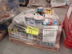 LOT OF PAINTS, AEROSOLS, CATALYSTS, BASES.