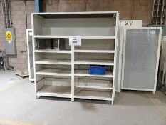 LOT OF (7) SHELVES AND RACKS