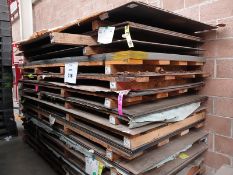 LOT OF APPROXIMATELY (92) PCS OF BLACK STEEL SHEET AND PLATES