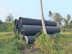 LOT OF (97) METERS CORRUGATED PVC PIPE