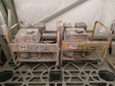 LOT OF (2) GASOLINE CONCRETE VIBRATORS 5.5 HP 38MM