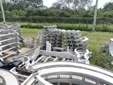 LOT OF (312) APPROXIMATELY ACCESSORIES FOR INSTALLATIONS IN ALUMINUM