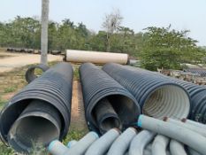 LOT OF (97) METERS CORRUGATED PVC PIPE