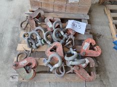 LOT OF (67) PIECES OF LIFT SHACKLES AND CLAWS