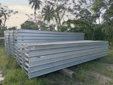 LOT OF APPROXIMATELY (280) MTS OF STRAIGHT ALUMINUM TRAYS AND (712) SEPARATORS FOR ALIMINUM TRAYS