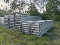 LOT OF APPROXIMATELY (5033) MTS OF STRAIGHT ALUMINUM TRAYS