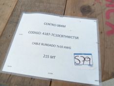 LOT OF (215) MTS OF SHIELDED CABLE 7x10 AWG