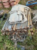 LOT OF (2) CANVAS WITH TENT TYPE STRUCTURE 10X10M