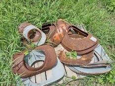 LOT OF APPROXIMATELY (37) PIECES OF CARBON STEEL REINFORCEMENT FLAPS