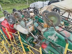 LOT OF (52) PIECES OF WHEELBARROWS AND CARRIAGES FOR LOADING