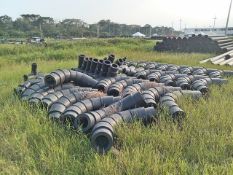 LOT OF (51) PCS OF HIGH DENSITY POLYETHYLENE CONNECTIONS AND (25) MTS OF 25 CMS PVC EYE BAND