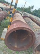 LOT OF (3) SECTIONS OF CARBON STEEL TUBE AND (2) ACCESSORIES