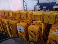 LOT OF (57) PLASTIC MOBILE BARRIER PIECES