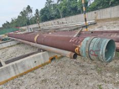 LOT OF (2) SECTIONS OF CARBON STEEL TUBE AND (2) ACCESSORIES