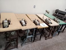 LOT OF (5) 4-THREAD OVERLOCK SEWING MACHINES