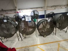 LOT OF INDUSTRIAL FLOOR FANS