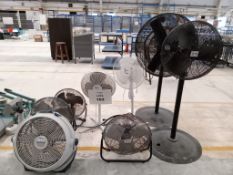 LOT OF FLOOR FANS