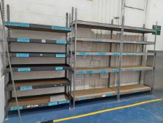 LOT OF (6) PCS. OF METAL RACK TYPE SHELVES