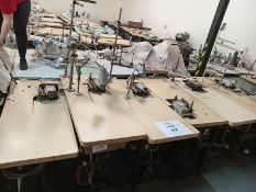 LOT OF (5) 4-THREAD OVERLOCK SEWING MACHINES