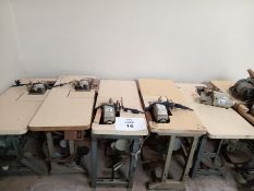 LOT OF (5) 4-THREAD OVERLOCK SEWING MACHINES