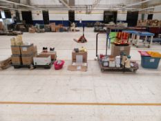 LOT OF SAFETY EQUIPMENT AND MISCELLANEOUS MATERIAL.