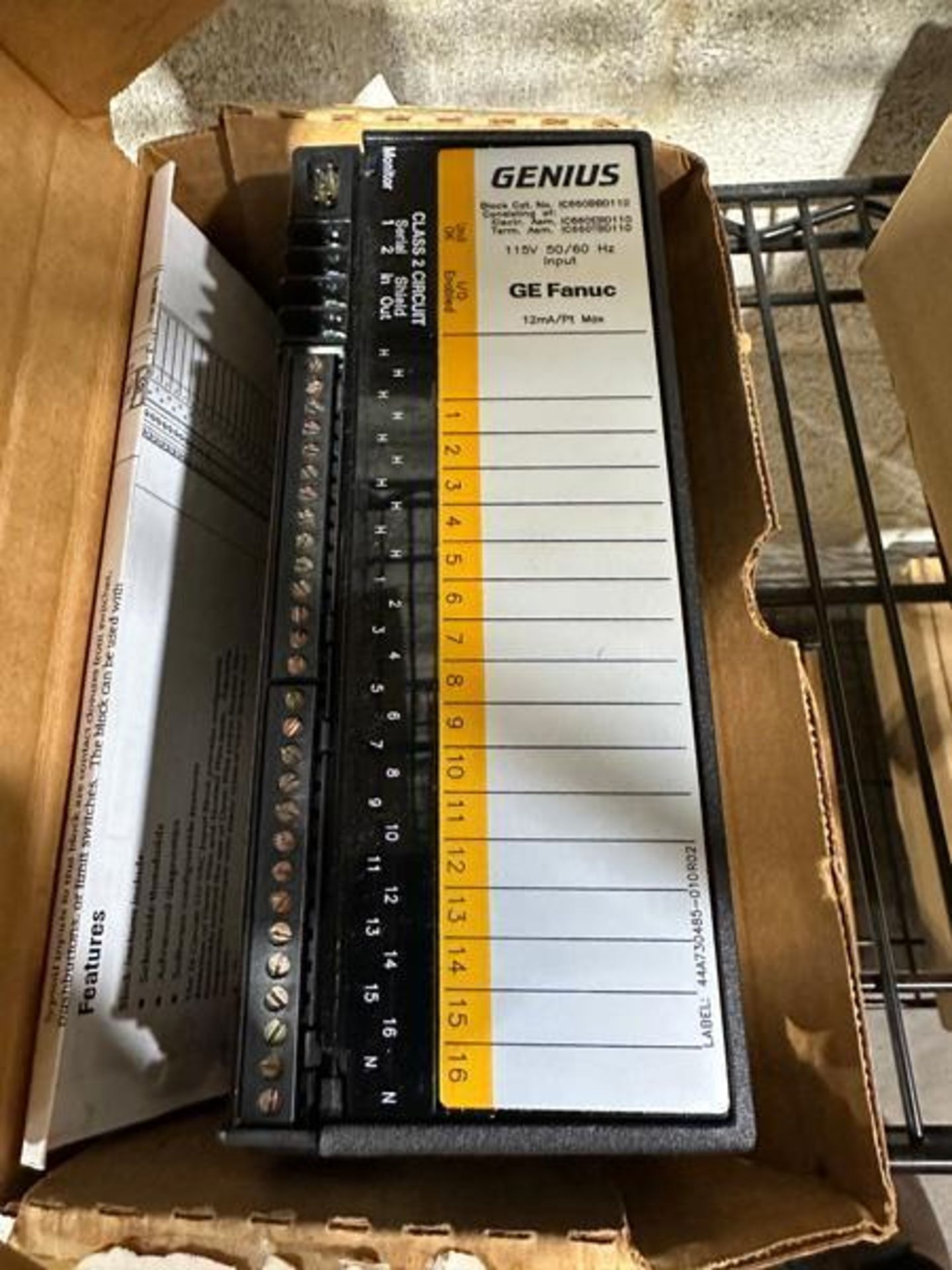 FANUC IC660BBD110 / IC660BBD110N GENIUS BLOCK I/O MODULE - Image 3 of 4