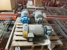 (3) Air Compressor Motors: PUPRESKE, ROTARY: GEAR, 475, 3 HP, 1725 RPM, 230/460V, 184C FRAME MOTOR,
