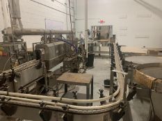 PDC Manually Applied Shrink Label And Steam Tunnel Line With Conveyor