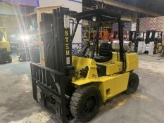 1995 8,000 Pound Hyster Model H80XL Pneumatic Tire Triple Stage Forklift With Sideshift