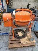 Small cement mixer, 3.5 cubic ft. capacity