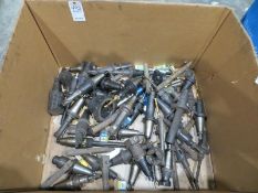 Box of Cat 50 tool holders and tooling