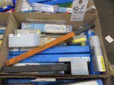 Box of misc. drill bits, milling bits and taps